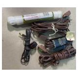 4 extension cords, and solid braid Poly cord