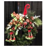 CUTE! 'Elf Yourself' wreath-Collinville Junior