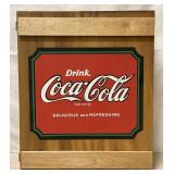 Coca Cola Wooden Cabinet, 15.5x18 in.
