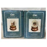(2) Coca Cola Musical 'Glitter Globe' Emmett Kelly
