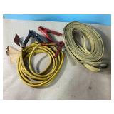 Tow strap and jumper cables