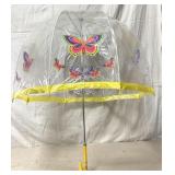 Vintage Clear Butterfly Umbrella w/ butterflies