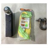 Tow hitch and a poly utility cord