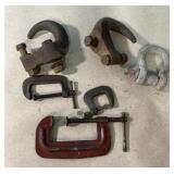 Clamps and pully hooks