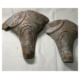 Antique cast corner embellishments 10 in. Antique cast corner embellishments 10 in.