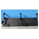20' wood with iron coat/purse rack 20' wood with iron coat/purse rack