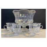 Beautiful lead crystal punch bowl set Beautiful lead crystal punch bowl set