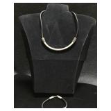 Sterling silver 925 Bracelet and necklace set, Sterling silver 925 Bracelet and necklace set,