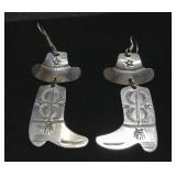 Sterling silver 925 Cowgirl earrings made in Sterling silver 925 Cowgirl earrings made in