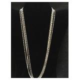 Sterling silver 925 long and shiny necklace, made Sterling silver 925 long and shiny necklace, made