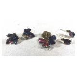 Vintage leaf themed earring & brooch set Vintage leaf themed earring & brooch set