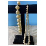 2 faux pearl necklaces 2 faux pearl necklaces