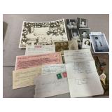 Antique photos and documents incl funeral photo Antique photos and documents incl funeral photo