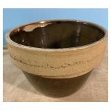 Vintage stoneware bowl, 5' tall. Small chip Vintage stoneware bowl, 5' tall. Small chip