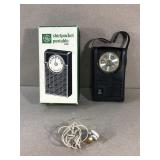 Vintage GE shirt pocket portable radio with Vintage GE shirt pocket portable radio with