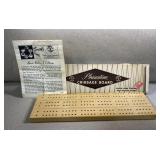 Cribbage game with original box and instructions Cribbage game with original box and instructions