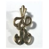 14k Gold 'K' 1.64g 14k Gold 'K' 1.64g