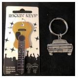 Mustang Keychain and NEW Guitar key Mustang Keychain and NEW Guitar key