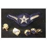 Vintage Air Force Blue Patch Silver Star patch, Vintage Air Force Blue Patch Silver Star patch,
