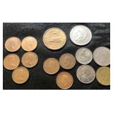 Lot of vintage foreign coins Lot of vintage foreign coins