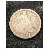 1882 Seated Dime Fine 90% Silver 1882 Seated Dime Fine 90% Silver
