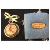 Old Busch Stadium Lapel Pin. & Cardinal Old Busch Stadium Lapel Pin. & Cardinal