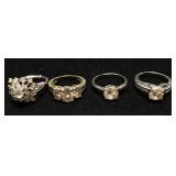 4 shiny costume jewelry rings! 4 shiny costume jewelry rings!