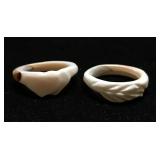 Two Bakelite(?) Rings Two Bakelite(?) Rings