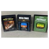 2 1982 Atari games, Mega Force and Pitfall and 2 1982 Atari games, Mega Force and Pitfall and