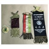 Antique fraternal and more ribbons & badges