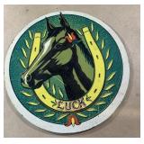 8" Luck Horsehoe wall plaque