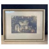 11 x 13 framed old Spanish house, New Orleans