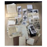 World War II correspondence, ration books and