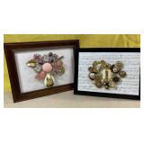 NEAT framed vintage jewelry pieces