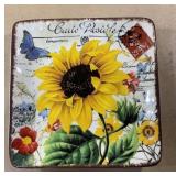 6x6 Certified International Sunflower plate