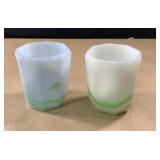 Vintage Akro Agate cigarette jars