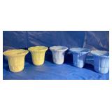 Vintage Akro Agate scalloped top ribs & flutes