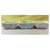 Vintage Akro Agate daffodil planters
