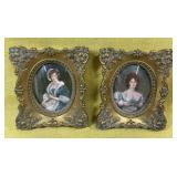 Vintage "A Cameo Creation" CE Leslie RA framed