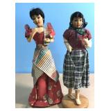 Vintage cloth international dolls-9"