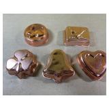 Vintage copper look jelly molds