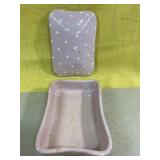 Vintage polka dot pink white trinket box Italy