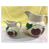 Vintage Watt Pottery Apple pitchers