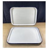 Vintage enamelware trays