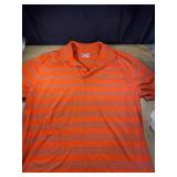 Under armour polo. XL orange with grey stripes.