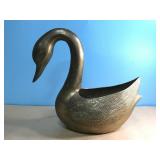 15" Brass Swan