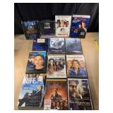 Movie DVDs and three  books on tape. The Camel