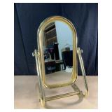 8 x 12 adjustable brass mirror