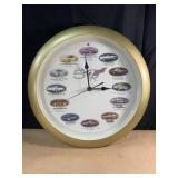 14" corvette clock. Needs a new battery
