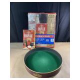 Vintage Hoyle game and dice tray